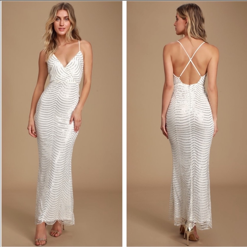 New Lulus Yolanda sequin maxi